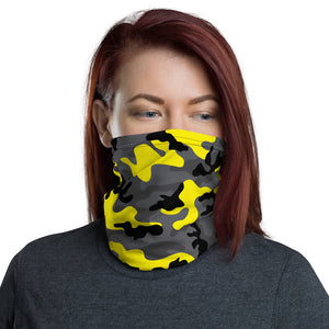 Black Yellow Camouflage Multifunctional Headband Neck Gaiter