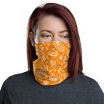 Orange White Paisley Headband