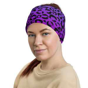 Purple Blue Leopard Headband