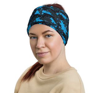Digital Blue Camouflage Multifunctional Headband Neck Gaiter