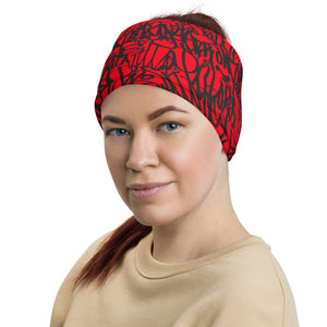 Black Red Street Graffiti Neck Gaiter Multifunctional Headband Headwear