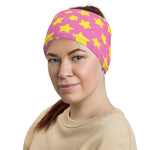 Pink Star Power Neck Gaiter Multifunctional Headband Headwear