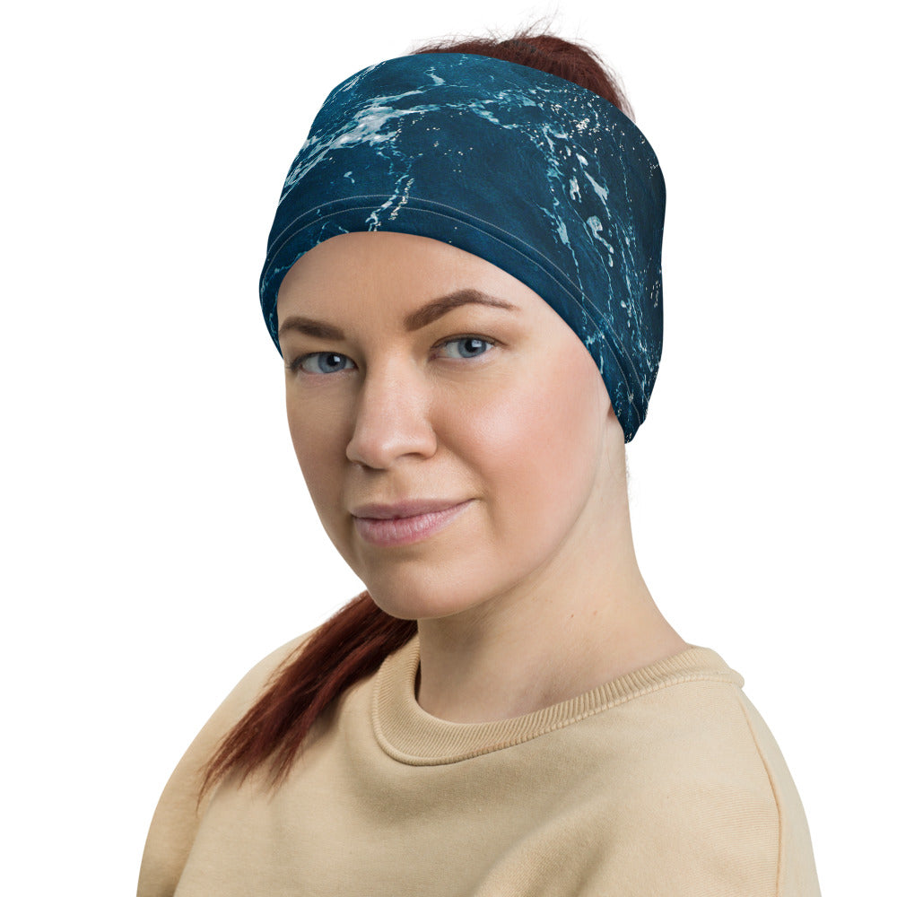 Blue Ocean Waves Neck Gaiter Headband Bandana