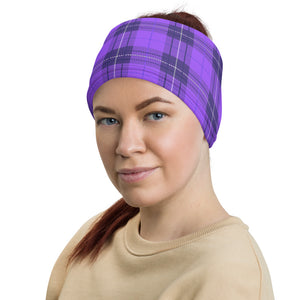 Purple Private Prep School Plaid Multifunctional Headband