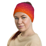 Blue Orange Ombre Gradient Fire Flies Multifunctional Headband