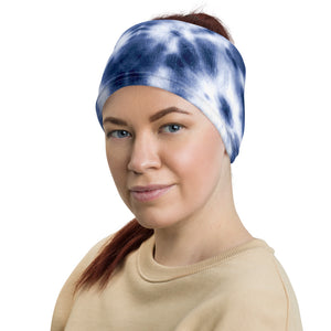 Classic Blue Monotone Tie-Dye Multifunctional Headband Neck Gaiter