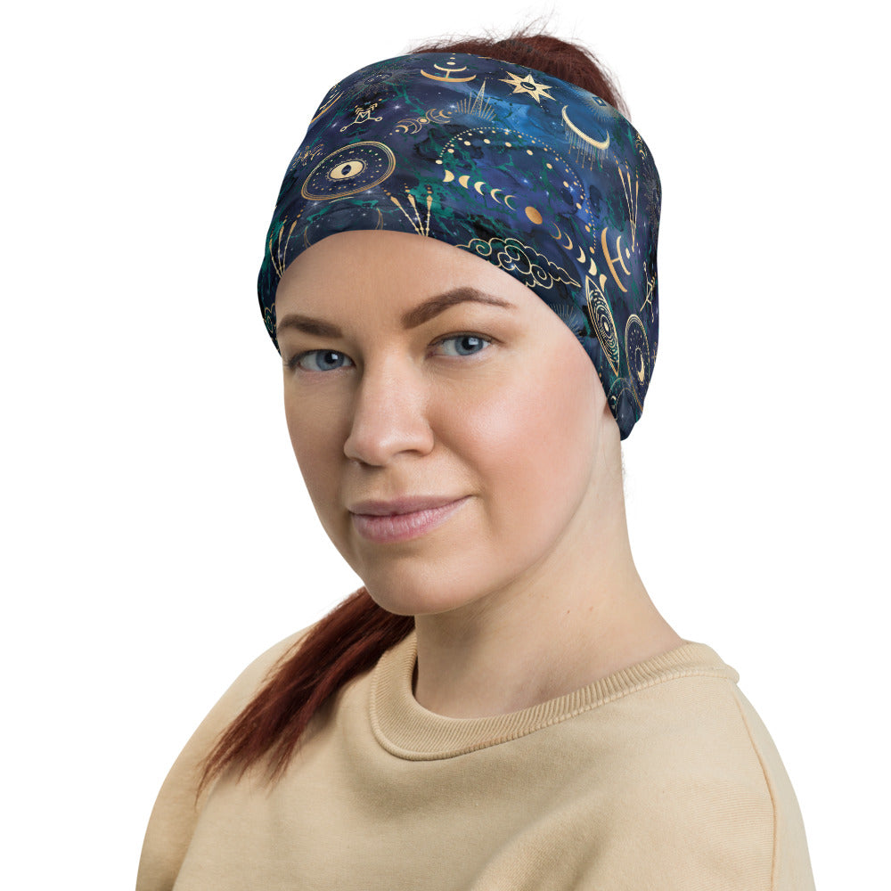 Mystic Blue Astrology Tarot Card Reading Multifunctional Headband