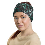 Black Green Gilded Marble Multifunctional Headband Neck Gaiter