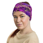 Purple Gold Flake Space Galaxy Multifunctional Headband Neck Gaiter