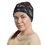 Digital Grey Camouflage Multifunctional Headband Neck Gaiter