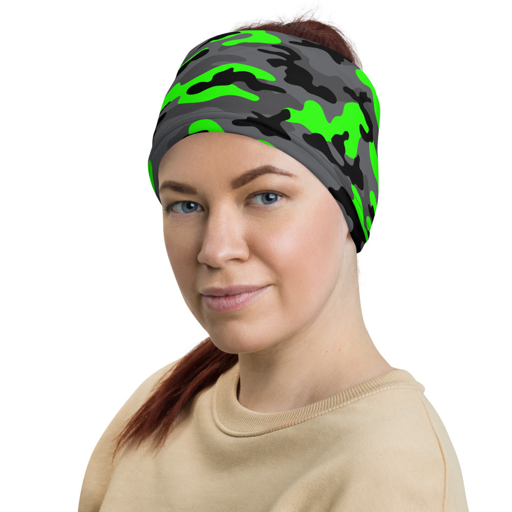 Black Green Camouflage Multifunctional Headband Neck Gaiter