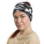 Black White Camouflage Multifunctional Headband Neck Gaiter