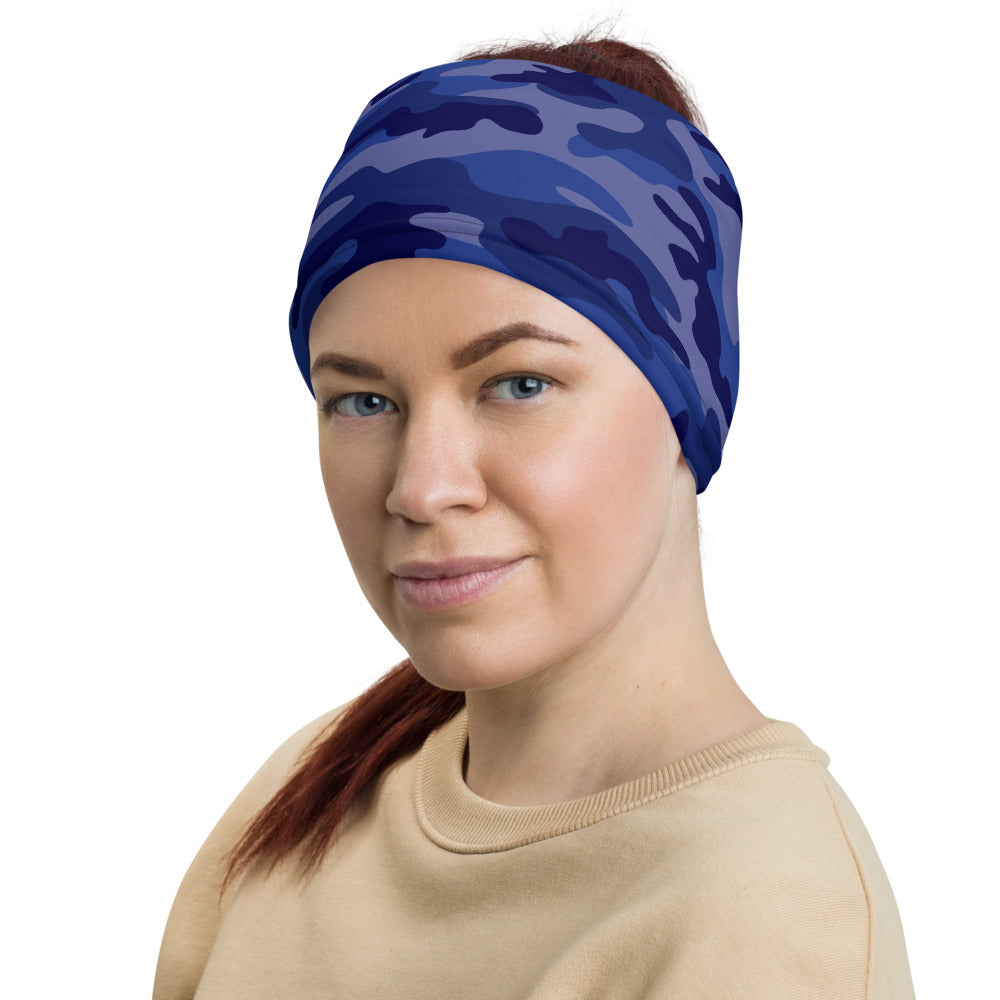 All Blue Camouflage Multifunctional Headband Neck Gaiter