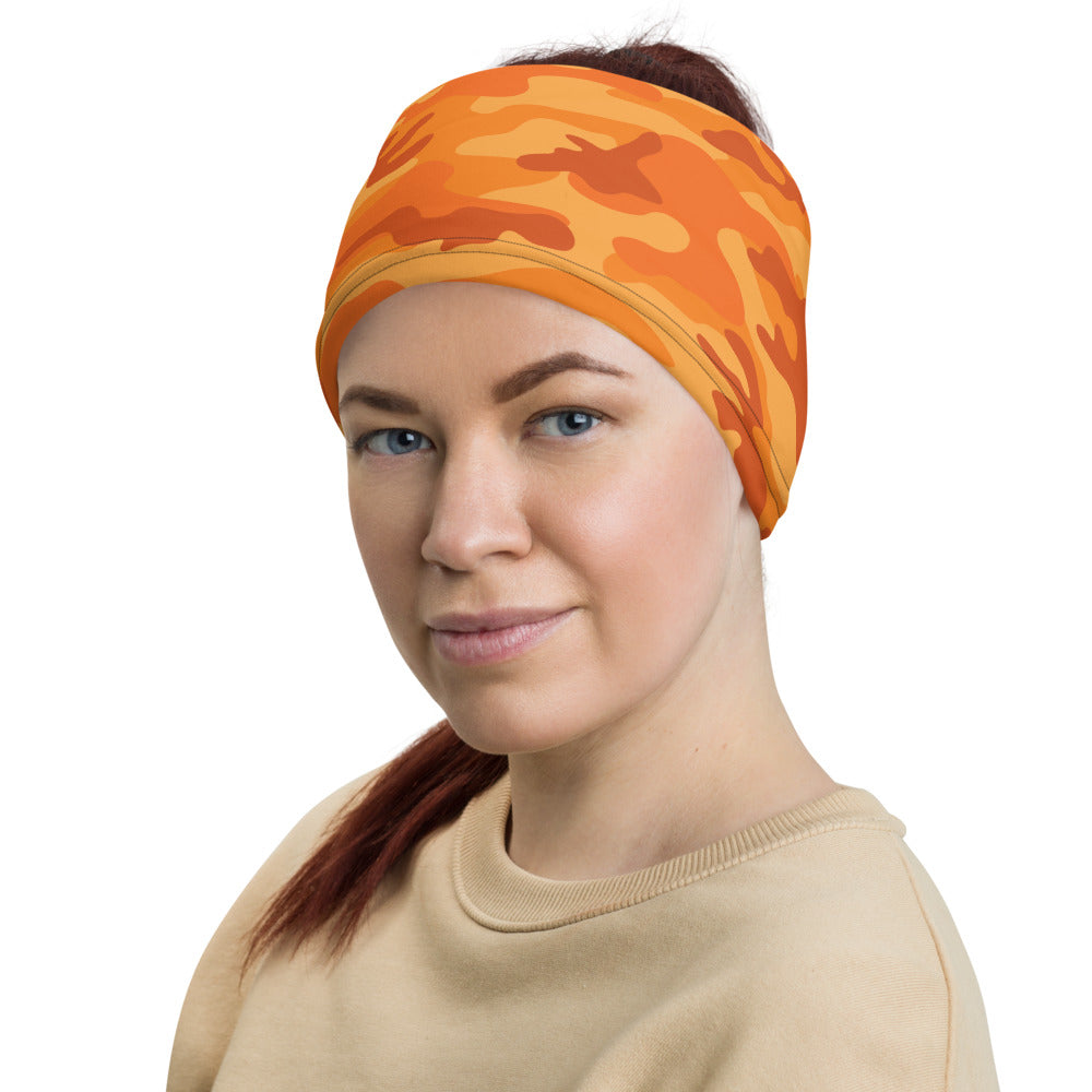 All Orange Camouflage Multifunctional Headband Neck Gaiter