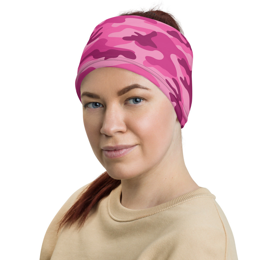 All Pink Camouflage Multifunctional Headband Neck Gaiter