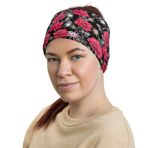 Pink Roses Spiders Halloween Multifunctional Headband Neck Gaiter