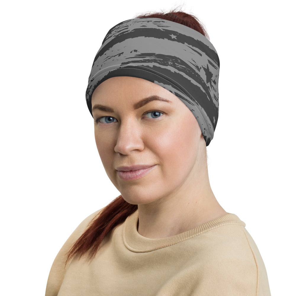 Grey Stars & Stripes Grunge Camouflage Multifunctional Headband 