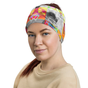 Multicolor Futuristic Abstract Scrambled Digital TV Signal Multifunctional Headband