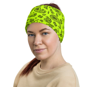 Classic Lime Green Highlighter Paisley Multifunctional Headband