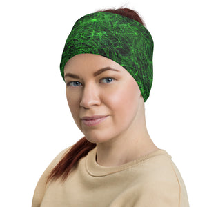 Green Spider Web Neck Gaiter Buff Headband