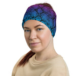 Gradient Rainbow Snakeskin Reptile Pattern Multifunctional Headband