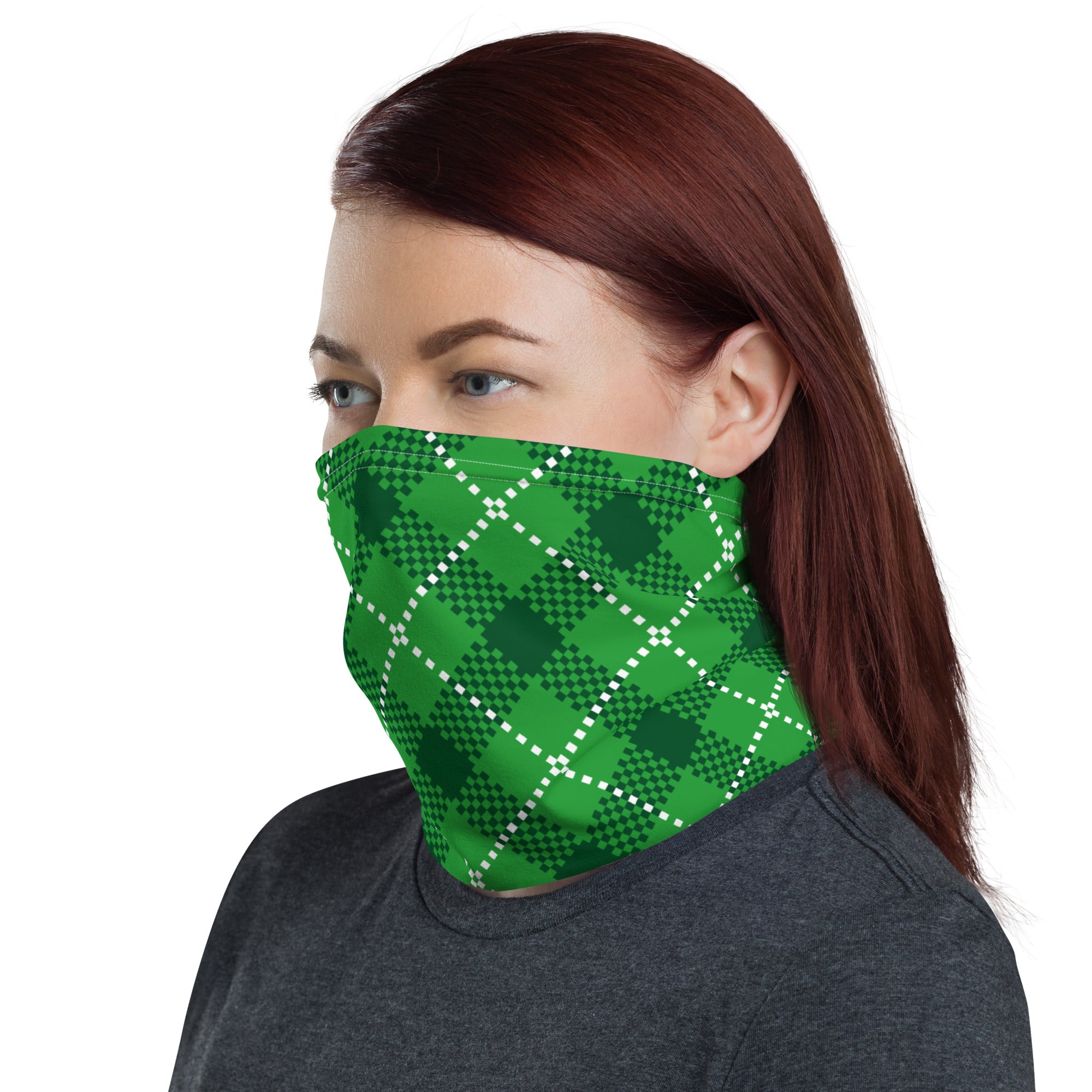 Winter Green Plaid Headband