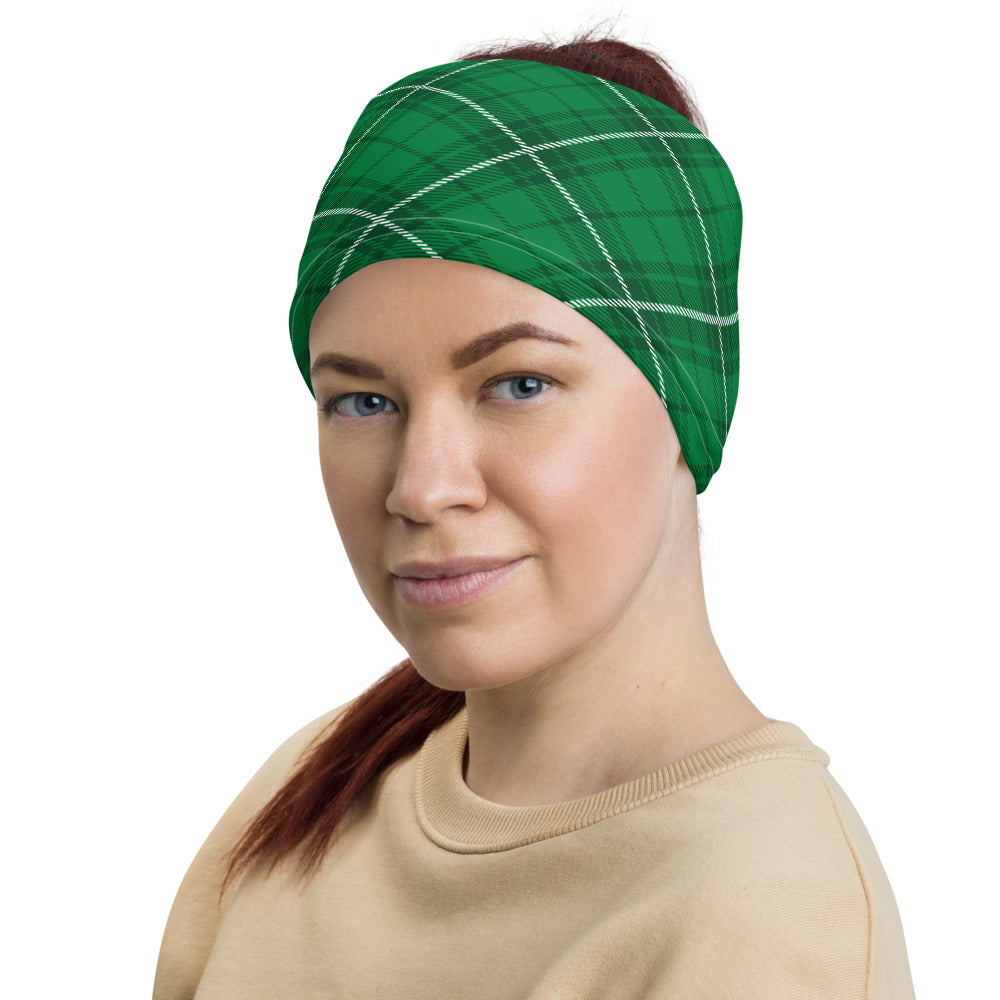 Green Plaid St. Patrick's Day Multifunctional Headband Neck Gaiter