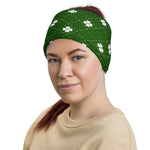 Green St. Patricks Day Shamrock Argyle Multifunctional Headband