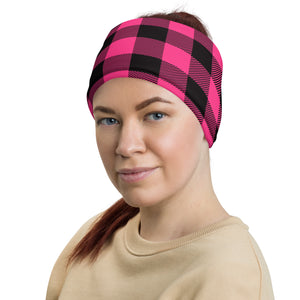 Classic Pink Lumberjack Plaid Tartan Multifunctional Headband