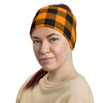 Classic Orange Lumberjack Plaid Tartan Multifunctional Headband