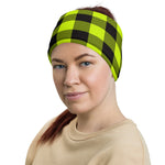 Safety Green Highlighter Lumberjack Plaid Multifunctional Headband