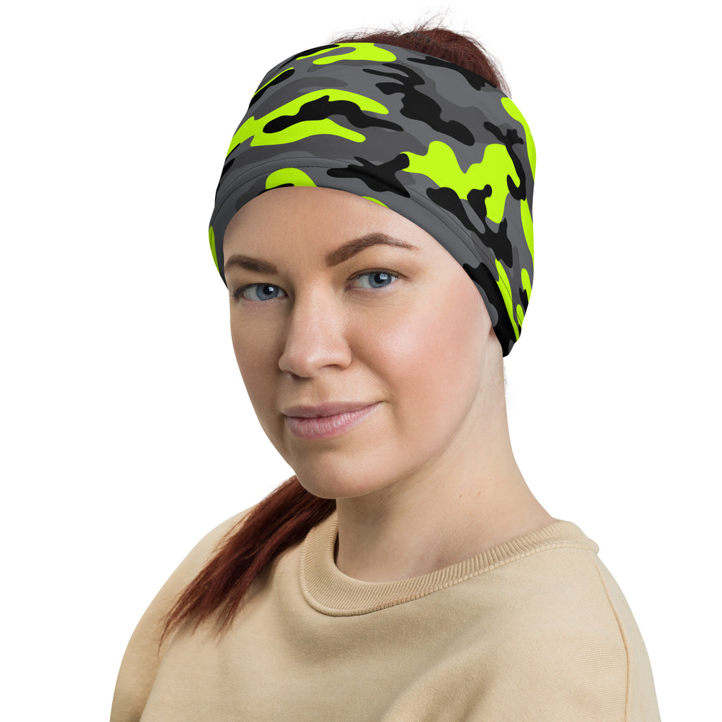 Black Melon Green Camouflage Multifunctional Headband Neck Gaiter