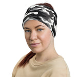 Urban Jungle White Black Camouflage Multifunctional Headband Neck Gaiter