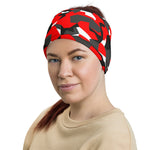 M90 Red White Modern Warfare Camouflage Multifunctional Headband Neck Gaiter