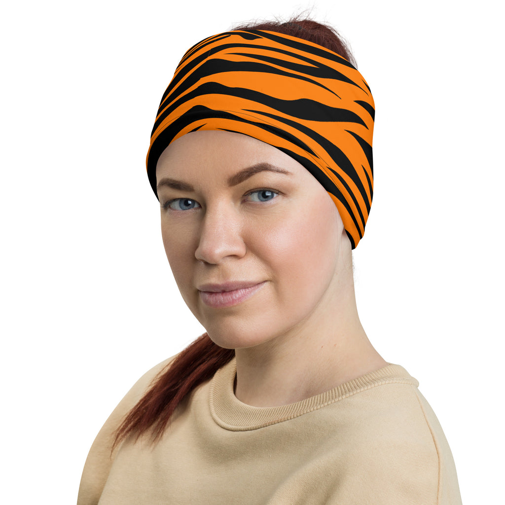 Orange Eye Of The Bengal Tiger Stripes Multifunctional Headband Neck Gaiter