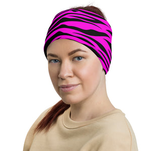 Wild Pink Bengal Tiger Stripes Pattern Multifunctional Headband Neck Gaiter