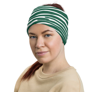 Unisex New York Football Green White Wild Zebra Stripe Animal Pattern Multifunctional Headband Neck Gaiter