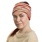 Unisex San Fransisco Football Maroon Gold Wild Zebra Stripe Animal Pattern Headband Neck Gaiter