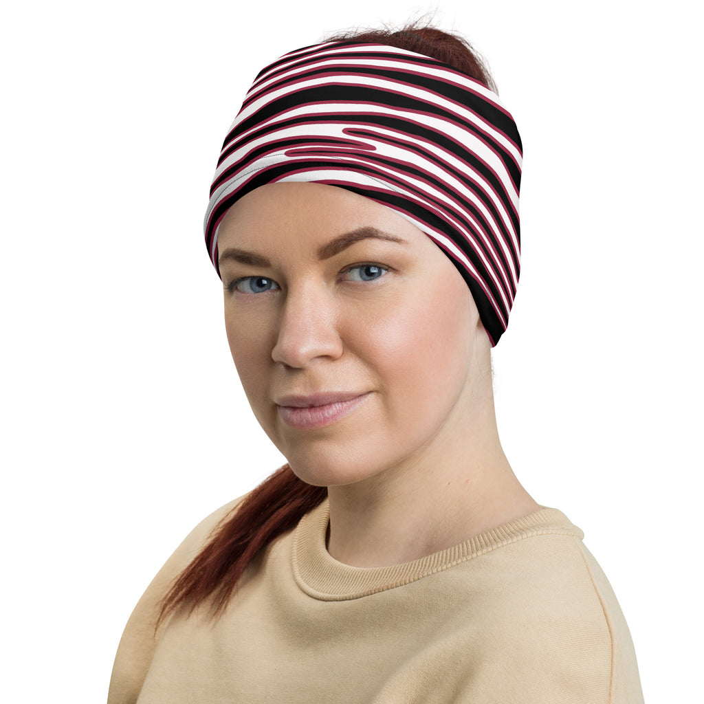 Arizona Black Red Wild Zebra Stripe Pattern Multifunctional Headband