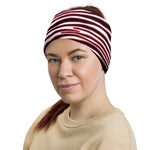 Atlanta Black Red Wild Zebra Stripe Multifunctional Headband Neck Gaiter