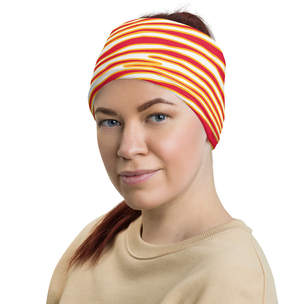 Kansas City Red Yellow Wild Zebra Stripe Multifunctional Headband