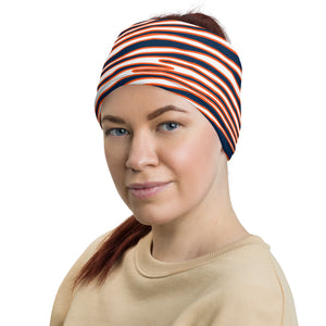 Unisex Denver Football Blue Orange Wild Zebra Stripe Animal Pattern Multifunctional Headband Neck Gaiter