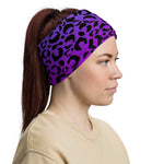 Purple Blue Leopard Headband