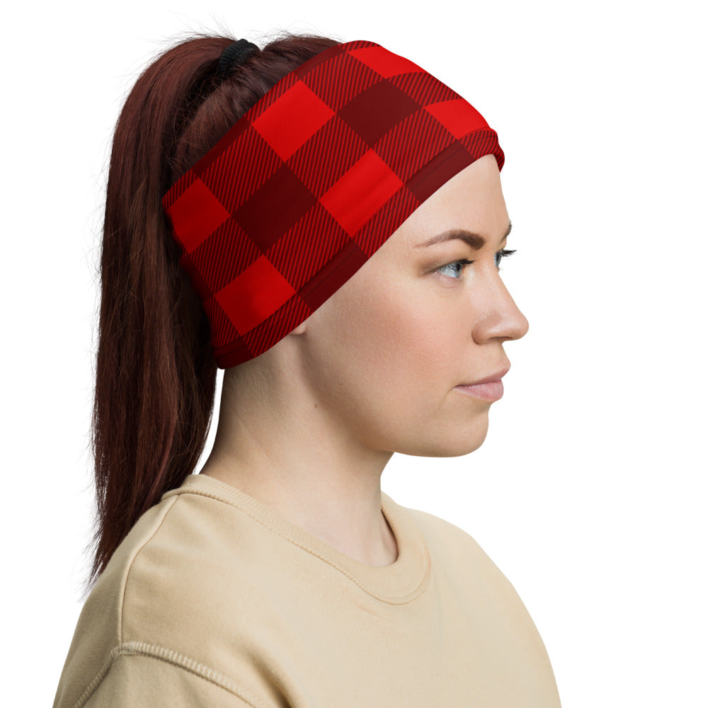 Red Lumberjack Plaid Headband