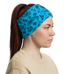 Blue Black Paisley Headband