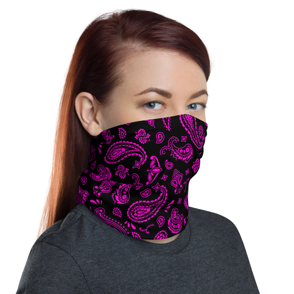 Black Pink Paisley Headband