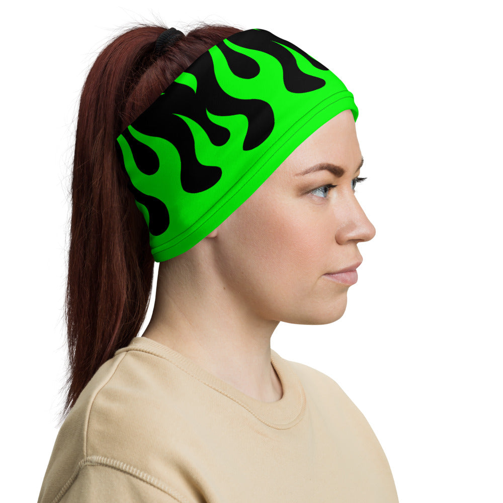 Green Fire Flames Headband