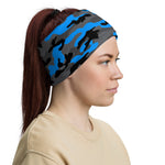Black Blue Camo Headband