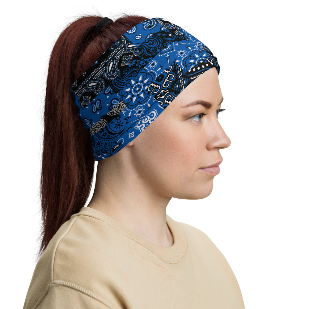 Blue Paisley Patchwork Headband