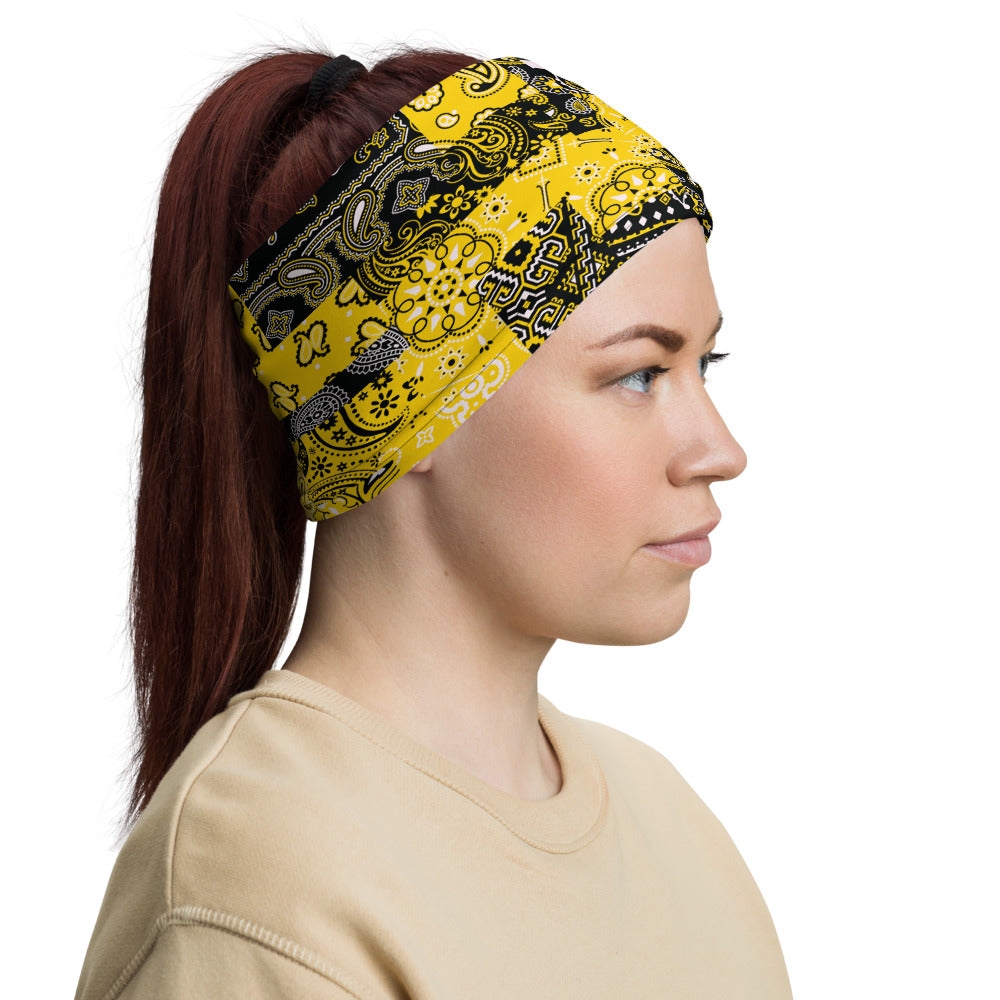 Yellow Paisley Patchwork Headband